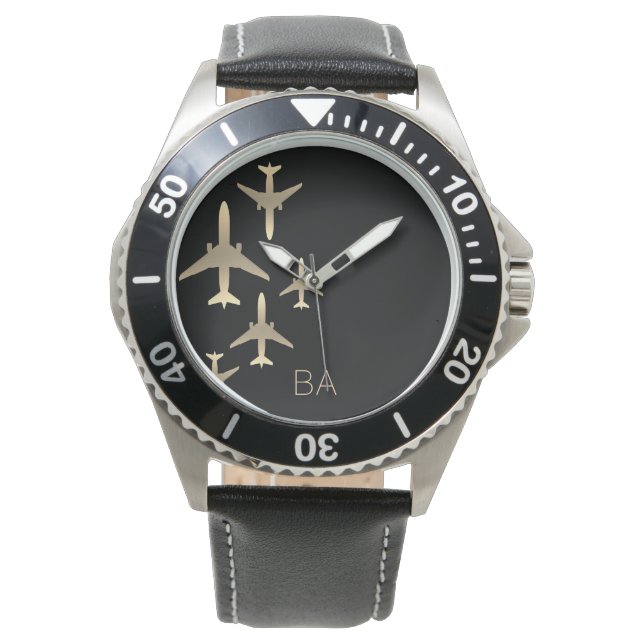 Reloj De Pulsera Aviación personalizada (Anverso)