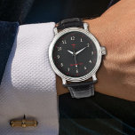 Reloj De Pulsera Aviador de aeronaves Oscuro<br><div class="desc">¿Es hora de volar?</div>