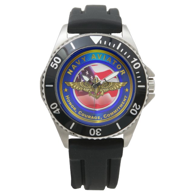 Reloj De Pulsera Aviador de Marina Watch (Anverso)