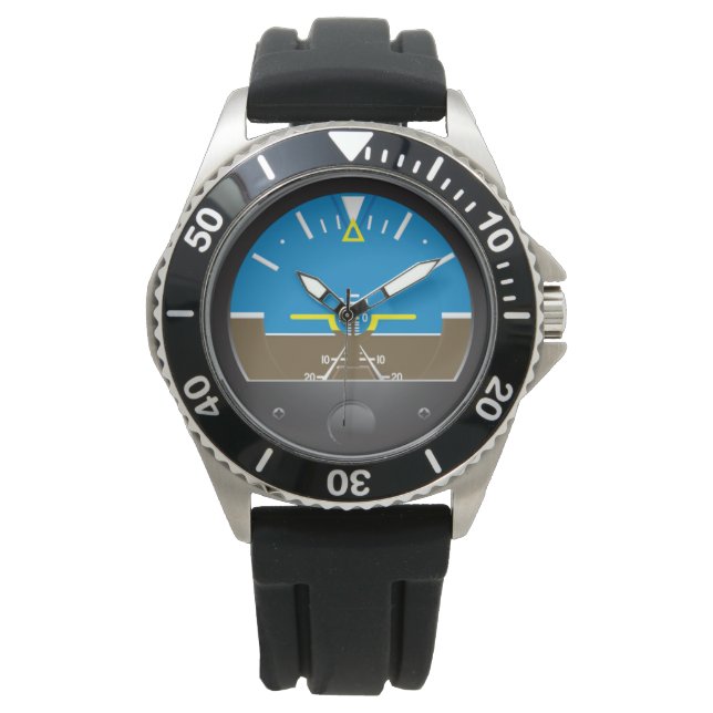 Reloj De Pulsera Aviador único Watch: Horizonte artificial (Anverso)