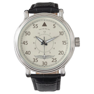 Reloj De Pulsera Aviadores línea aérea, crema y Brown