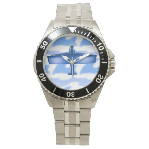 Reloj De Pulsera Avión azul de aviación eWatch