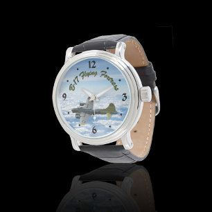Reloj De Pulsera Avión bombardero B17 de la Fortaleza Voladora WII