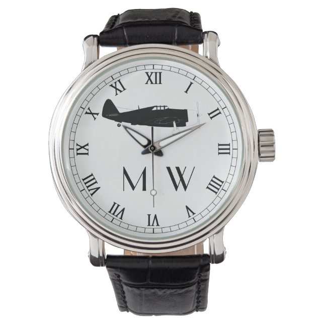 Reloj De Pulsera Avión de combate clásico Thunderbolt P-47 de la Re (Anverso)