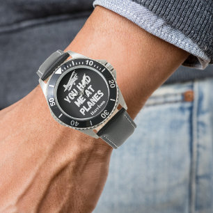 Reloj De Pulsera Avión Guay, "Me tenías en los aviones", Personaliz