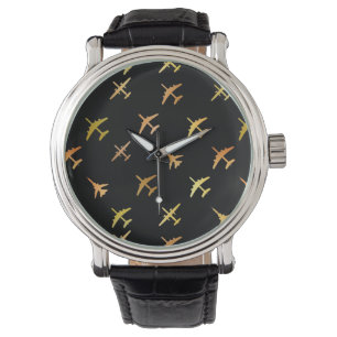 Reloj De Pulsera Aviones de combate, en negro