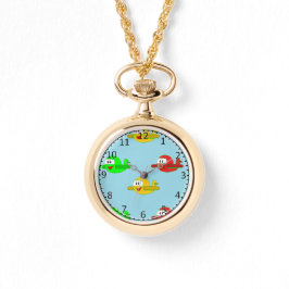 Reloj De Pulsera Aviones felices de Kawaii