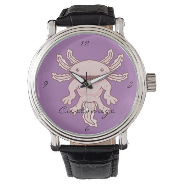 Reloj De Pulsera Axiolotl rosado lindo Thunder_Cove (Anverso)