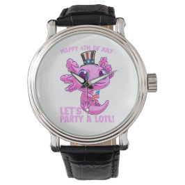 Reloj De Pulsera Axolotl 4 de julio Día de la Independencia Patriót