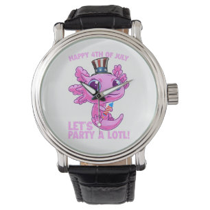 Reloj De Pulsera Axolotl 4 de julio Día de la Independencia Patriót