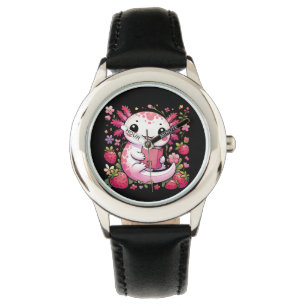 Reloj De Pulsera Axolotl Bebe Fresa Japonesa