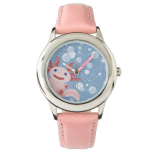 Reloj De Pulsera Axolotl y las burbujas Diseño vectorial audaz