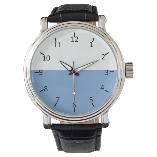Reloj De Pulsera Azul blanco y claro (Anverso)