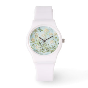 Reloj De Pulsera Azul botánico