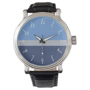 Reloj De Pulsera Azul cielo, gris y azul medio noche