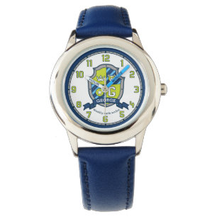 Reloj De Pulsera Azul conocido del oso del escudo de G de la letra