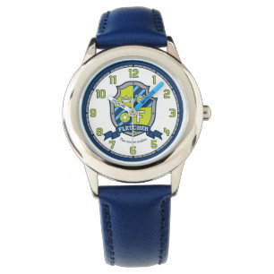 Reloj De Pulsera Azul conocido del oso del escudo de la letra F del
