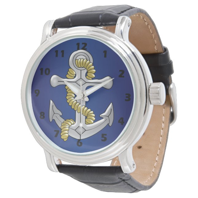 Reloj De Pulsera Azul de la Marina Anchor (Angular)