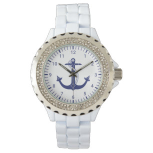 Reloj De Pulsera Azul de la Marina de Ancla Náutica