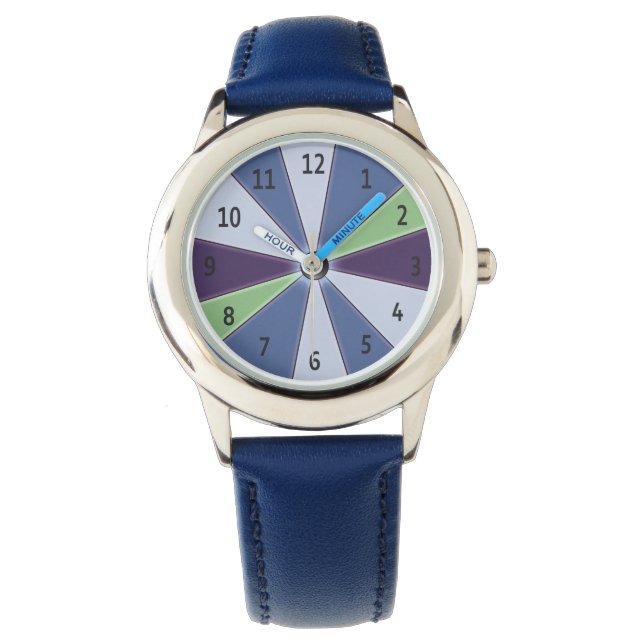 Reloj De Pulsera Azul de la rueda de color (Anverso)
