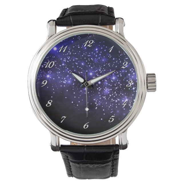 Reloj de pulsera azul de media noche (Anverso)