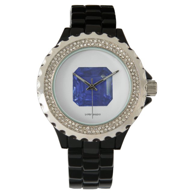 Reloj De Pulsera Azul de zafiro cuadrado (Anverso)