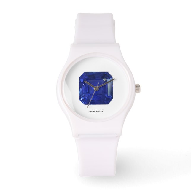 Reloj De Pulsera Azul de zafiro cuadrado (Anverso)