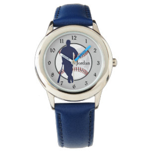 Reloj De Pulsera Azul del jugador de béisbol