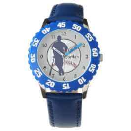 Reloj De Pulsera Azul del jugador de béisbol
