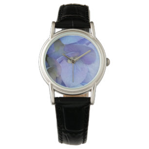 Reloj De Pulsera Azul Hydrangea Floral