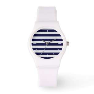 Reloj De Pulsera Azul marino/franja blanca Náutica