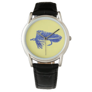 Reloj De Pulsera Azul Matuka aerosol pesca mosca atadura arte