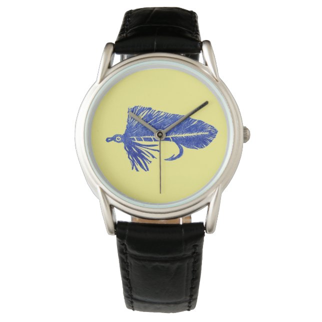 Reloj De Pulsera Azul Matuka aerosol pesca mosca atadura arte (Anverso)