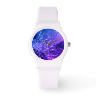 Reloj De Pulsera Azul morado Mandala nubes Boho Bohemian