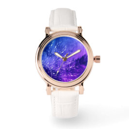 Reloj De Pulsera Azul morado Mandala nubes Boho Bohemian