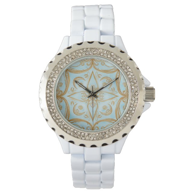 Reloj De Pulsera Azul Oro Mozaik,Reloj eWatch (Anverso)