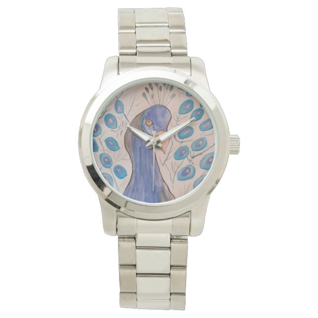 Reloj De Pulsera Azul pavo real (Anverso)