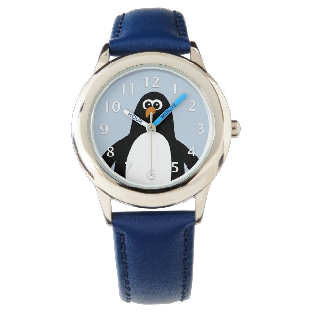 Reloj De Pulsera Azul pingüino (Anverso)