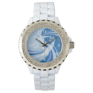 Reloj De Pulsera Azul tropical de la resaca