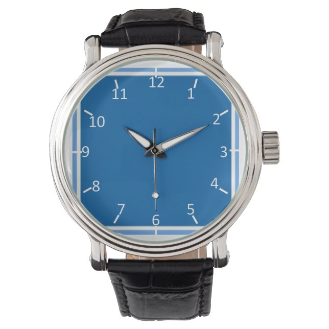 Reloj De Pulsera Azul y blanco (Anverso)