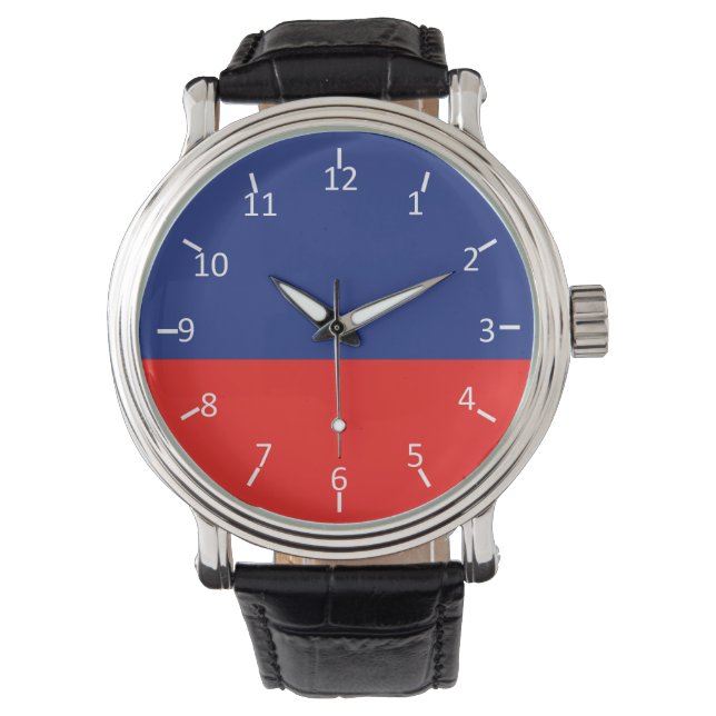 Reloj De Pulsera Azul y Rojo (Anverso)