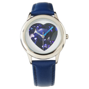 Reloj De Pulsera Azul zafiro del corazón