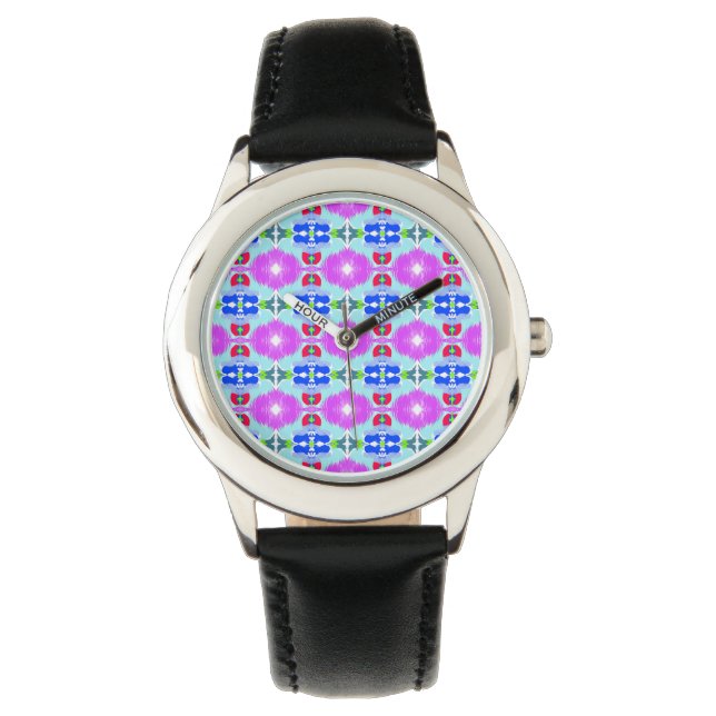 Reloj De Pulsera Azure Bloom Kaleidoscope (Anverso)