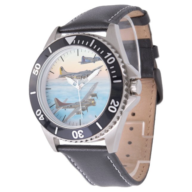 RELOJ DE PULSERA B-17 VOLANTE FORTRESS BOMBER SQUADRON (Angular)