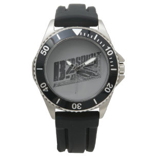 Reloj De Pulsera B-2 Protector de la Corona de Espíritu negro cauch