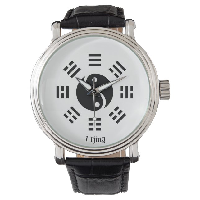 Reloj De Pulsera Ba Gua, ocho trigramas, personalizable Yin yang (Anverso)