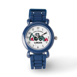 Reloj De Pulsera Backhoe y corazones del portador de anillo