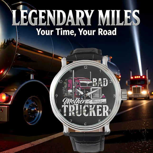 Reloj De Pulsera Bad Mother Trucker Purple Power (Subido por el creador)