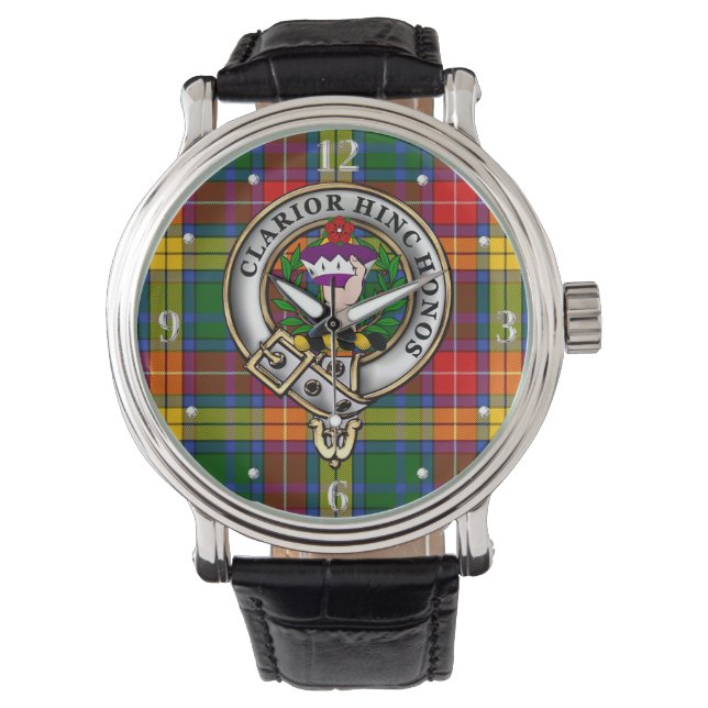 Reloj De Pulsera Badge Buchanan Clan y Tartán (Anverso)
