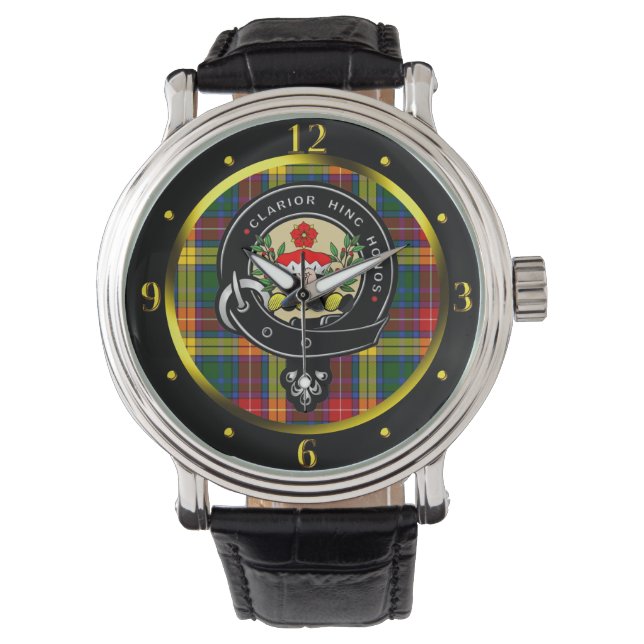 Reloj De Pulsera Badge Buchanan Clan y Tartán (Anverso)